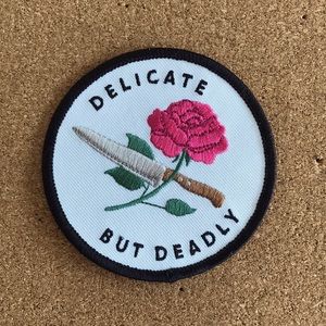 Delicate but Deadly iron-on patch